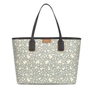 Bolso Tote Tous Kaos Mini Mujer Beige | 46519-IEFW | Colombia